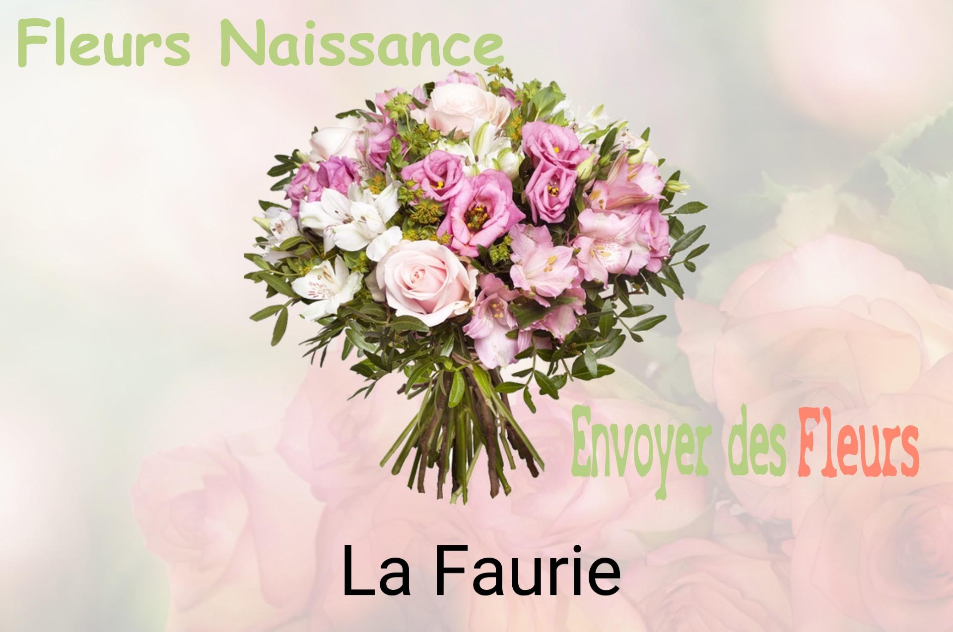 Bouquet de fleurs de naissance livré à La Faurie